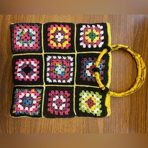 Hand Knit Handbag with Traditional Turkish Patterns